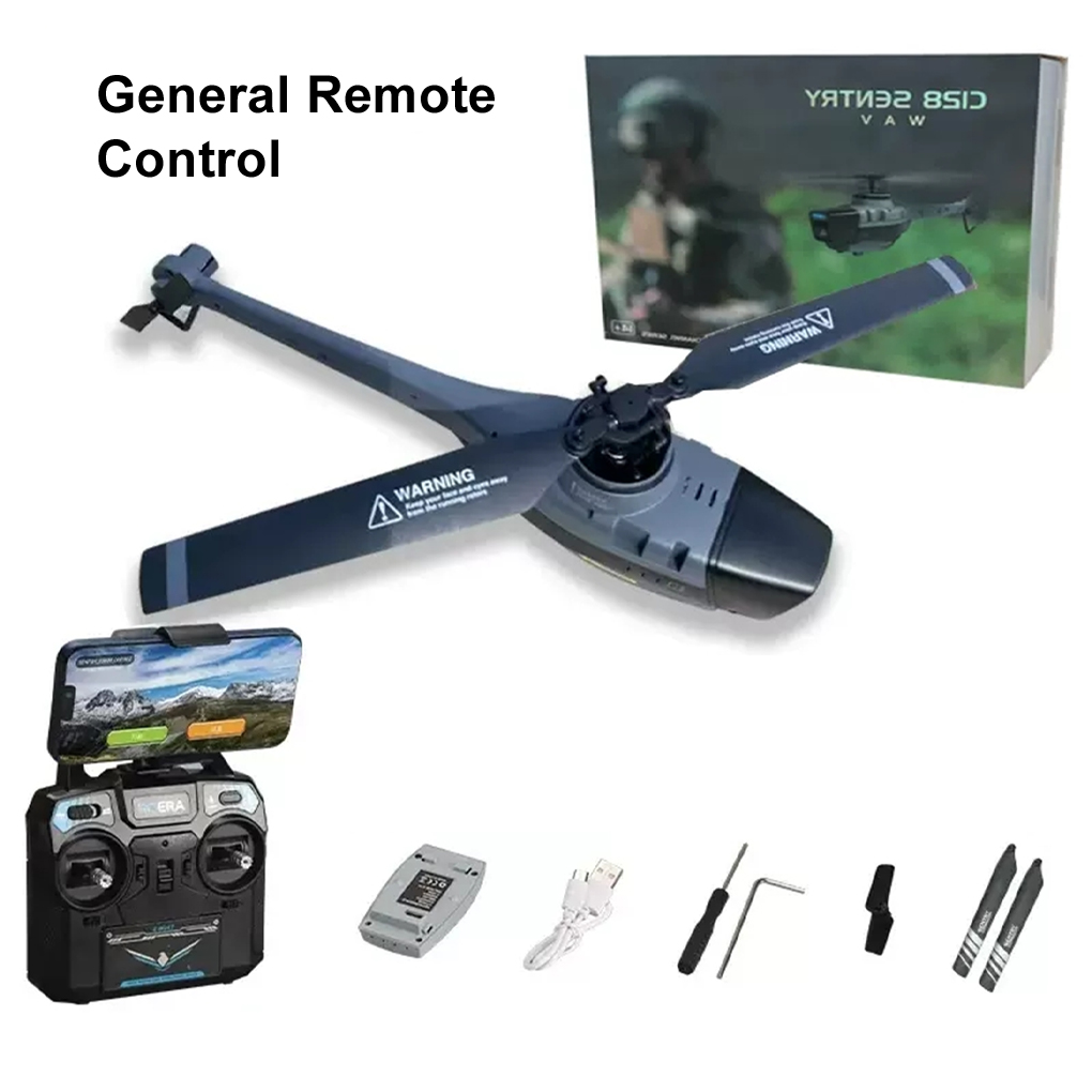 Drone Vs Rc Helicopter - C128 RC Helikopter 4 Baling-Baling Kamera