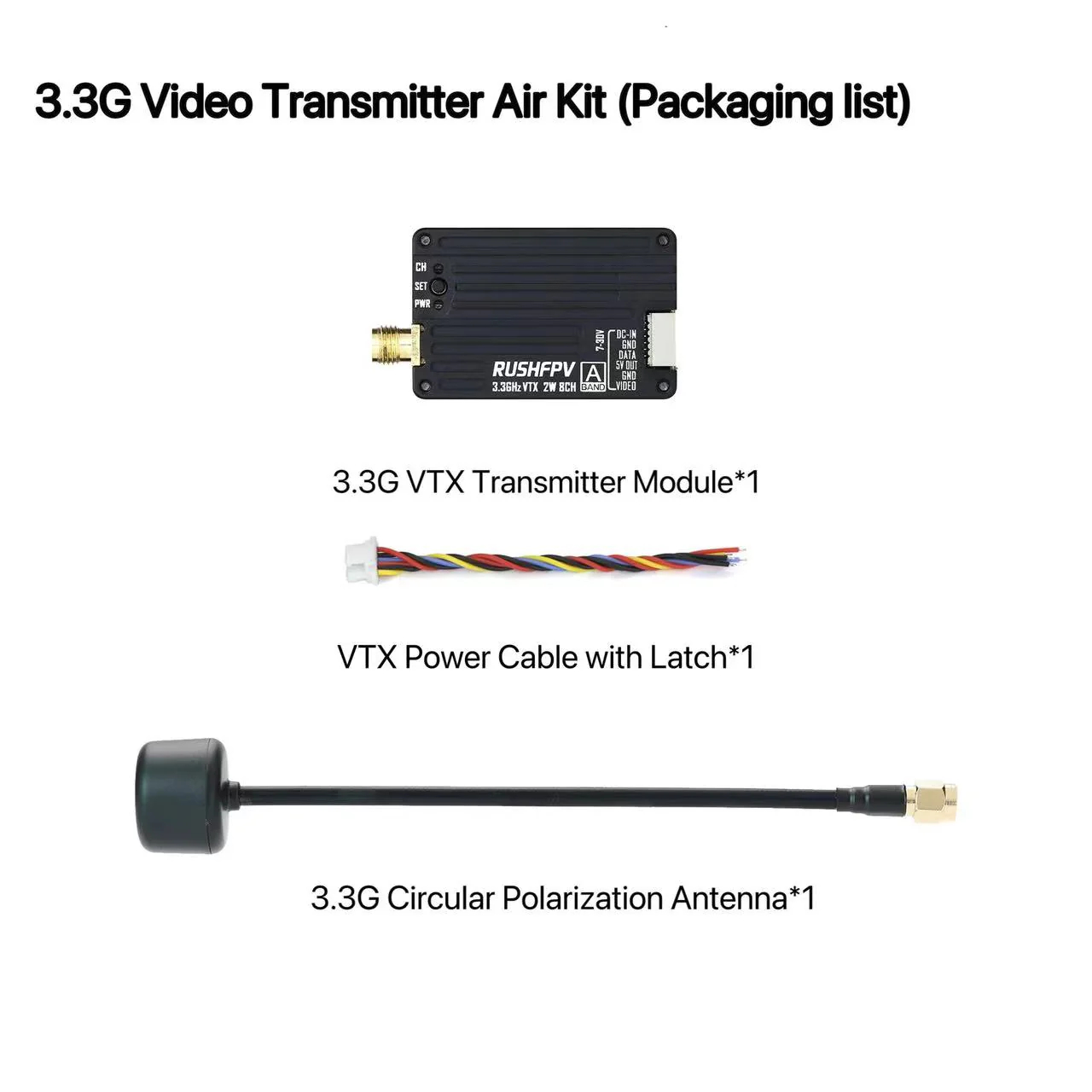 Drone With Rc 2 - RUSHFPV 3.3G 2W VTX Transmitter FPV