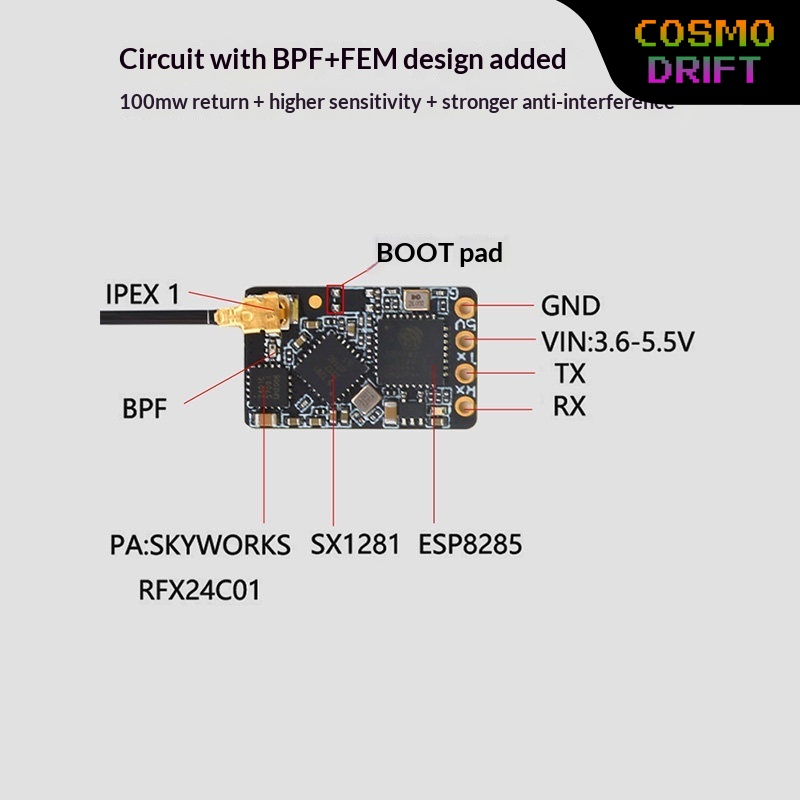 Drone With Rc 2 - Penerima Hot BAYCK Expresslrs Elrs 2.4