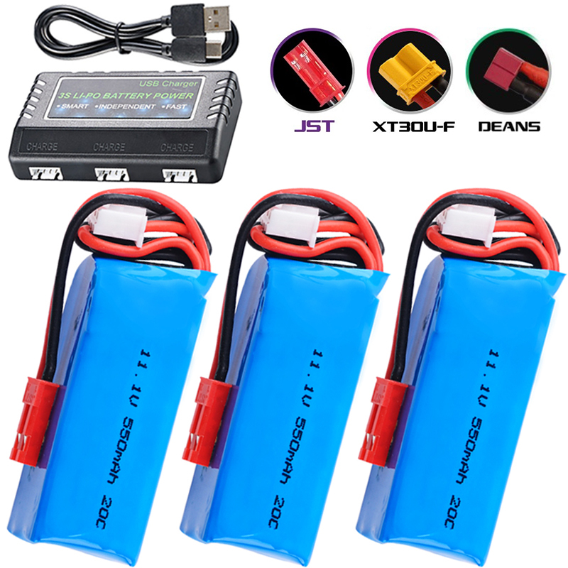 Drone Zll Rc - Baterai Lipo 11.1V 550mAh untuk helikopter