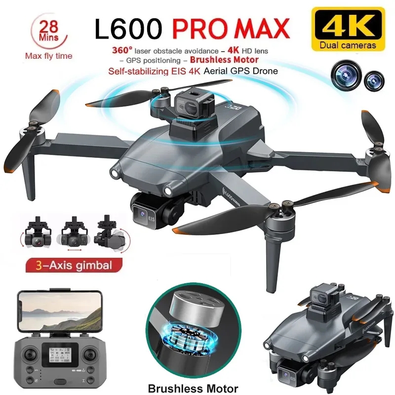 Drone Rc Gps - L600 PRO MAX Drone GPS profesional,