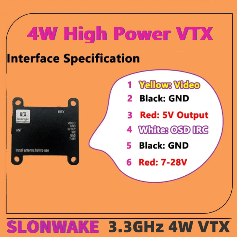 SLONWAKE FPV 3.3G 16CH 4000mW  - Drone Rc Controller ulasan dan harga