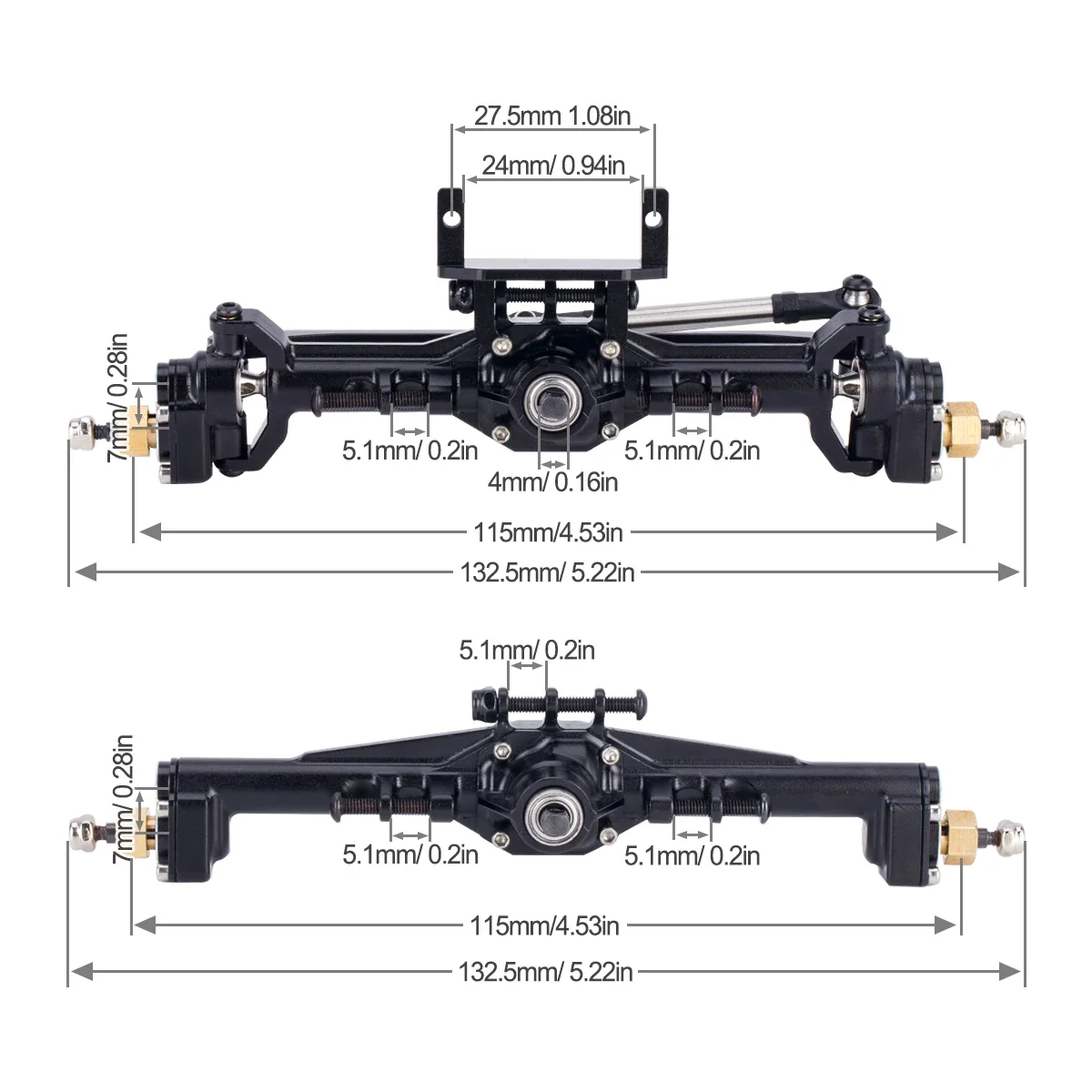 Aluminium CNC Portal Axles + 1 - Rc Car Body Shell ulasan dan harga