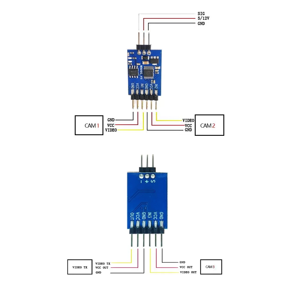 Modul Pengalih Video 3 Saluran - Drone With Rc 2 ulasan dan harga