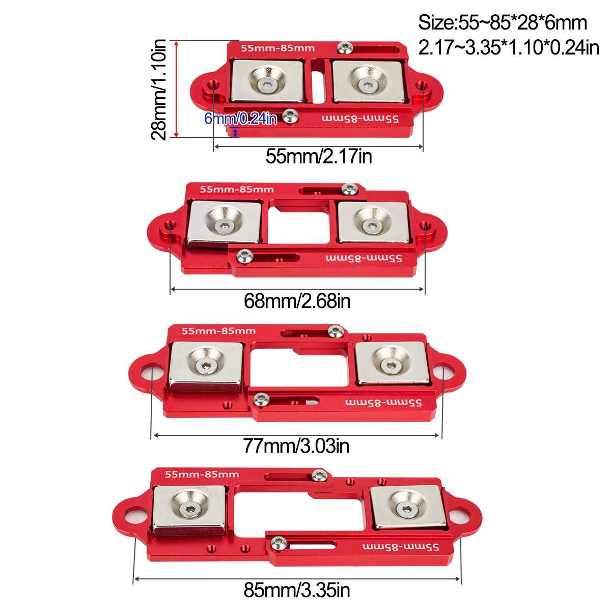 4 Buah 55-85Mm Tiang Badan Mag - Rc Car Body Shell ulasan dan harga
