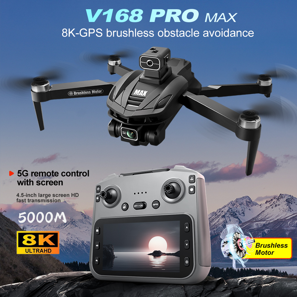V168 PRO Max GPS Drone 8K Prof - Drone Rc Gps ulasan dan harga