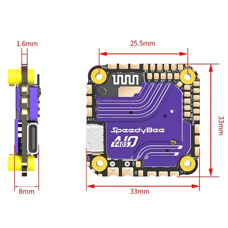 SpeedyBee F405 AIO Flight Cont - Drone With Rc 2 ulasan dan harga