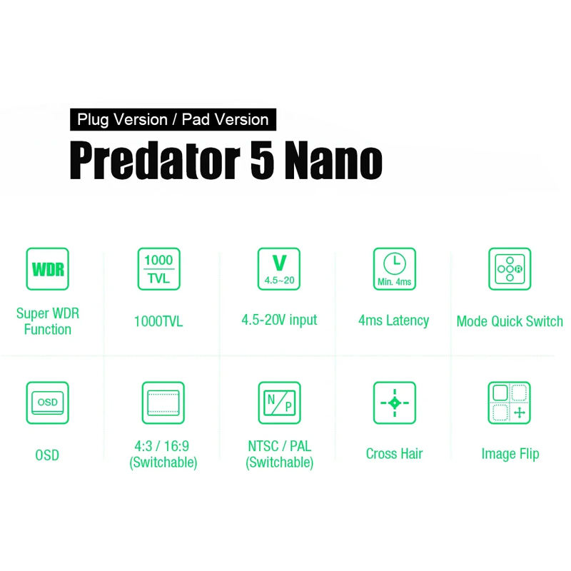 FOXEER Predator V5 Nano 1000TV - Drone Vs Rc Helicopter ulasan dan harga